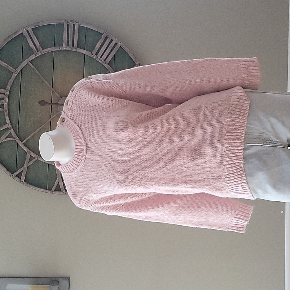 J. Crew Button Shoulder Crew Neck Sweater